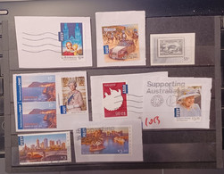 Fe037 Australia 2007 - 2020 Lot 10 Stamps On Fragment Melbourne Sidney  Queen Birthday Road Trip Other - Usados