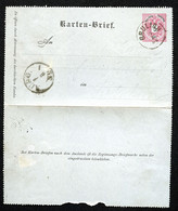 ÖSTERREICH Kartenbrief K8 Gebraucht Grulich Králíky - Potsdam 1886 Kat. 8,00 € - Letter-Cards