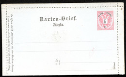 ÖSTERREICH Kartenbrief K9 Böhmisch Gez. K11.5 1890 Kat. 13,00 €+ - Letter-Cards