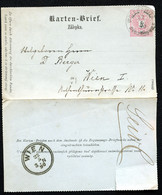 ÖSTERREICH Kartenbrief K9 Gebraucht Wolframitz Olbramovice - Wien 1890 Kat. 10,00 € - Cartes-lettres