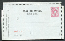 ÖSTERREICH Kartenbrief K10 Italienisch Gez. L11 1886 Kat. 13,00 € - Letter-Cards