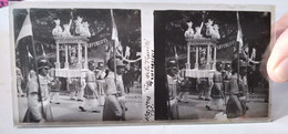 MARTRES TOLOSANE 31 - Fête De La Trinité Procession - Plaque Verre Stéréo 6x13 - 1920/30 TBE - Stereoscopio