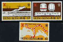 Hong Kong 1979 Mass Transit Railways Perf Set Of 3 Unmounted Mint, SG 384-86 - Nuevos
