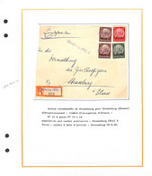 67 - BAS RHIN - STRASBOURG  -  Lettre Du 18/9/40 - Elsass  - Alsace Lorraine  - Voir Descriptif Détaillé - Cartas & Documentos