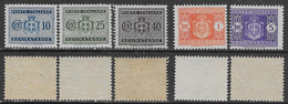 Italia Italy 1945 Luogotenenza Segnatasse Filigrana Ruota 5val Sa N.S86-S87,S89,S92,S94 Nuovi MNH/MH **/* - Impuestos