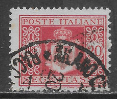 Italia Italy 1945 Luogotenenza Segnatasse Filigrana Ruota L20 Sa N.S96 US - Strafport