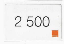 COTE D'IVOIRE RECHARGE 2500 ORANGE - Ivoorkust