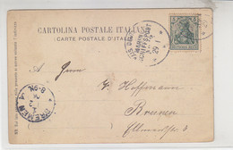 Marine Schiffspost Von Der SMS CHARLOTTE Aus PALERMO 29.1.06 Nach Bremen - Storia Postale