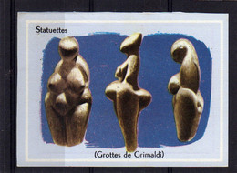 Chromos Image Bon Point Epargne Scolaire Ecole Volumetrix Prehistoire Statuette Grotte Grimaldi - Ohne Zuordnung