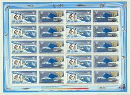 INDIA 2009 Mi 2451-2452 POLAR BEAR & PENGUINS MINT FULL SHEET ** - Preservar Las Regiones Polares Y Glaciares