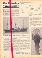 Het Schip Lichtschip De Wandelaar Bij Blankenberge - Orig. Knipsel Coupure Tijdschrift Magazine - 1936 - Ohne Zuordnung