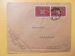 1963 BUSTA  BELGIO BELGIE BELGIQUE BOLLO EUROPA CEPT  OBLITERE' - Covers & Documents