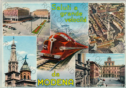 CARTOLINA  MODENA,EMILIA ROMAGNA,SALUTI,STORIA,RELIGIONE,MEMORIA,CULTURA,BELLA ITALIA,IMPERO ROMANO,VIAGGIATA 1981 - Modena