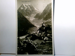 Mont Collon. Arolla . Paysage. Alte AK S/w. Talblick, Bergpanorama, Frau Auf Pferd, Kanton Wallis, Schweiz, Mi - Ohne Zuordnung
