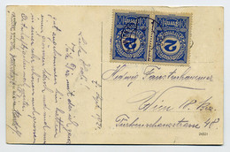 PORTO Mi. 86 Y (2) Postkarte Nach WIEN - Portomarken