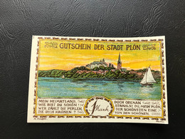 Notgeld - Billet Necéssité Allemagne - 1 Mark - Plön - 1921 - Ohne Zuordnung