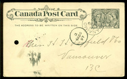Canada 1897 Stamped Stationary Postcard Order For Corsets Seize 22, Items Not In Stock (see Back) - 1860-1899 Reign Of Victoria