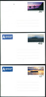 Iceland 1998 Cards (3) Airpost Stationary Unused Mint - Airmail