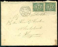 Nederland 1918 Envelop Van Amsterdam Naar Hoogeveen Met NVPH 55 (2) - Storia Postale
