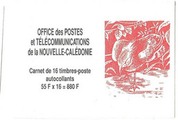 Nouvelle Caledonie Mnh ** Complete Booklet 1993 75 Euros Auto-collants Self-adhesive Kagu Bird Stamps - Booklets