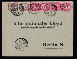 246/31 - EGYPT Envelope DLR Stamps For 22 Mills ALEXANDRIA 1913 To BERLIN - Triple Rate 1 Pi + 6 Mills + 6 Mills = 22. - 1866-1914 Khédivat D'Égypte