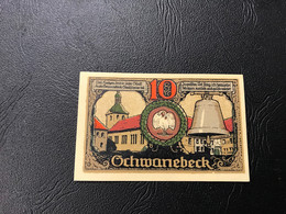 Notgeld - Billet Necéssité Allemagne - 10 Pfennig - Schwanebeck - 1 Avril 1921 - Ohne Zuordnung