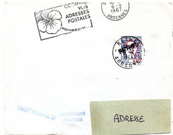 ARDENNES - Dépt N° 08 = RETHEL 1967 = FLAMME Codée = SECAP ' PENSEZ + CODIFIEZ' Pensée N° 1 + CACHET A8 + GRIFFE - Postleitzahl