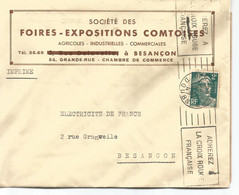 France Enveloppe Publicitaire - Ste Foires- Expositions Comtoises  Besançon 25000 - Other & Unclassified