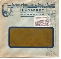 France Enveloppe Publicitaire - Papiers Emballages Sacs Papiers H.Roberet  Besançon 25000 - Other & Unclassified