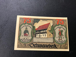 Notgeld - Billet Necéssité Allemagne - 75 Pfennig - Schwanebeck - 1 Avril 1921 - Sin Clasificación