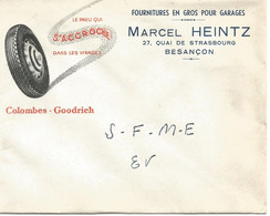 France Enveloppe Publicitaire - Fournitures En Gros Pour  Garage M. Heintz Besançon 25000 - Other & Unclassified