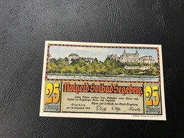 Notgeld - Billet Necéssité Allemagne - 25 Pfennig - Solbad Segeberg - 18 Octobre 1920 - Ohne Zuordnung