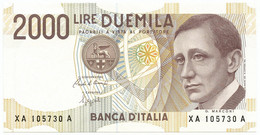 2000 LIRE B. D'ITALIA GUGLIELMO MARCONI SERIE SOSTITUTIVA XA 12/11/1993 QFDS - Altri & Non Classificati