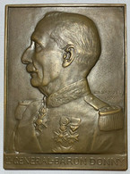 Médaille Bronze. Le Général-Baron Donny. Charles Samuel - Belgium