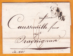 1816 - Marque Postale 68 LYON Sur Lettre Pliée De 2 Pages Vers DRAGUIGNAN, Var - Taxe 6 - 1801-1848: Précurseurs XIX