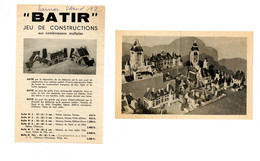 Publicité Jeu De Constructions "BÂTIR" / Années 50 - Otros & Sin Clasificación