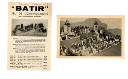 Publicité Jeu De Constructions "BÂTIR" / Années 50 - Autres & Non Classés