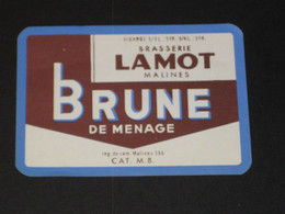Oud Bier Etiket Brouwerij Brasserie LAMOT Te MECHELEN Malines - Bier