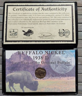 USA 1938 - 5 Cent ‘Buffalo Nickel’ - The American Heritage Mint - COA - Non Classificati