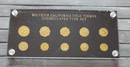 California - Souvenir Gold Plated Tokens Set - UNC - Sammlungen