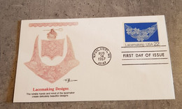 U.S.A. FIRST DAY OF ISSUE LACEMAKING DESIGNS YEAR 1987 - 1981-1990