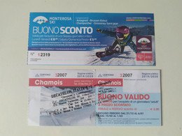 Alt1210 N.2 Buono Sconto Sci Monterosa Ski Area Antagnod Brusson Champourcher Gressoney Chamois Cervinia - Invierno