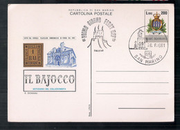 Carte Postale Papeterie Saint-Marin 1981 - Storia Postale