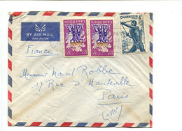 CAMEROUN 1958 - Affranchissement Sur Lettre Par Avion - Brieven En Documenten