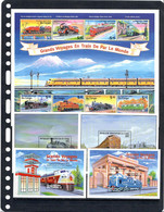 Congo Dem.Republic-Kinshasa-2001. Locomotives From Around The World.-12s/s+6 V.MNH - Otros & Sin Clasificación