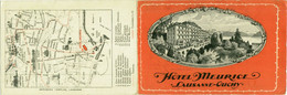 SWITZERLAND - HOTEL MEURICE - LAUSANNE OUCHY - DOUBLE ADVERTISING CARD / MAP - PROPRIETAIRE KUNG - 1900s (12175) - VD Vaud