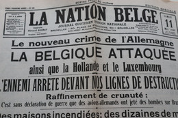 Le JOURNAL LA NATION BELGE Du 1 Mai 1940 Nr 132 L'original - Autres