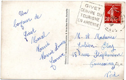 ARDENNES - Dépt N° 08 = GIVET 1938 (année En 2 Chiffres) = FLAMME  DAGUIN 'CENTRE DU TOURISME EN ARDENNE' - Mechanical Postmarks (Other)