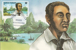 POLYNESIE 1988 MISSIONNAIRES PROTESTANTS - Tarjetas – Máxima