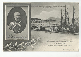 06 Nice Maison De Garibaldi Souvenir Du Centenaire 1907 Vue Port Bateaux  Voiliers - Maritiem Transport - Haven